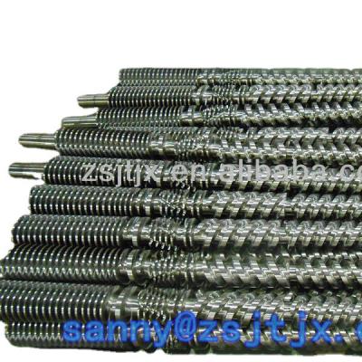 China Plastic Machinery Conical Twin Screw And Barrel For Machinery UPVC Pipe Extruder Plastic And Rubber Parts for sale