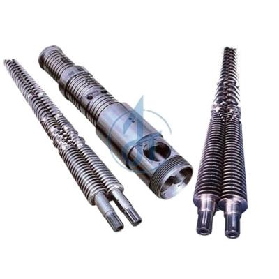 China Conical Twin Pipe 80/156 Screw And Barrel For Extruders for sale