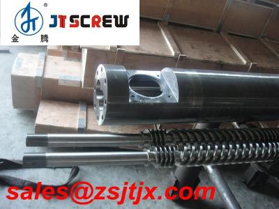 China 38CrMoAl 71mm Twin Screw Barrel For PVC Pipe / Profile Extruder for sale