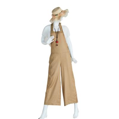 China Overall One Piece Anti-Wrinkle Cotton Overalls And Rompers Sleeveless Women Bib for sale