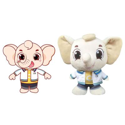 China Custom Soft Low MOQ Of Plush Toys Stuffed Animal Elephant And Plush Toys for sale