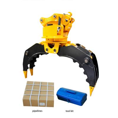 China Farms 4-36ton Excavator Hydraulic Demolition Grapple Matching Grab Grapple for sale