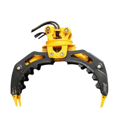 China Cultivate Rotating Log Grapple Rfactory Price Hydraulic Excavator Rotating Grapple Hydraulic Grab Excavator Rotating Grapple for sale