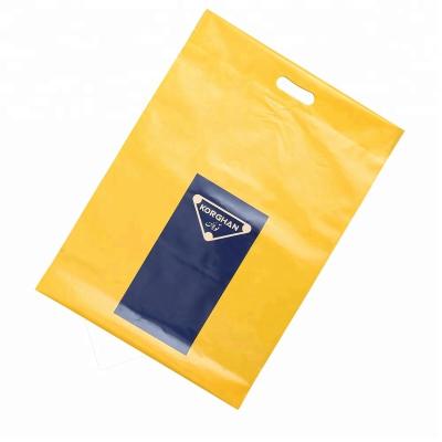 China Recyclable Handle Shopping Bags Plastic Carry Bag Design Logo Printing for sale