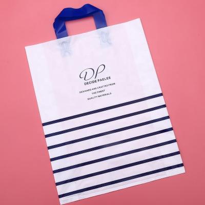 China Recyclable Stripe Clothes Packaging Sack Cloth Shopping Bags Carry for sale