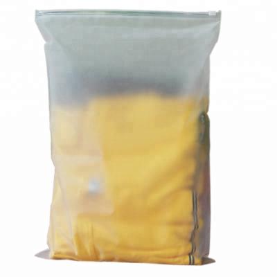 China Recyclable Side Seal Frosted Poly Bag Reusable Ziplock for sale