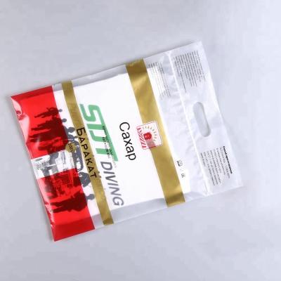 China Recyclable Plastic Bags Ziplock Bag With Handle For Shirt Packaging for sale