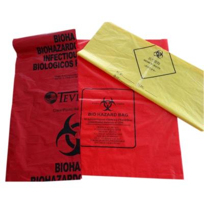 China Biodegradable Red Hospital Biohazard Bag Yellow Waste Bags for sale