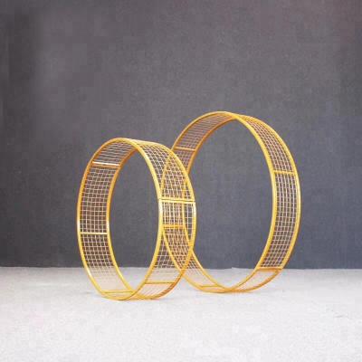 China Circular Festival Star Spring Iron Flower Stand Lead Road Wedding Window Display Decorations for sale