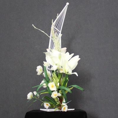 China Party Suppies Metal Sailboat Shape Flower Stand for Wedding Party Event Decoration, Wedding Walkway, Wedding Table Centerpiece for sale