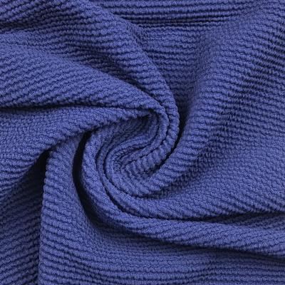 China Stretch wave strips style knit high elastic soft cotton seersucker hot selling swimwear fabric for sale