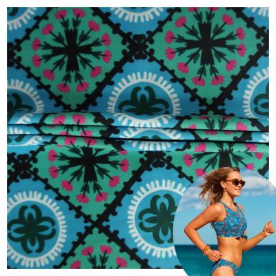 China African print nylon spandex lycra Ankara stretch fabric for swimwear for sale