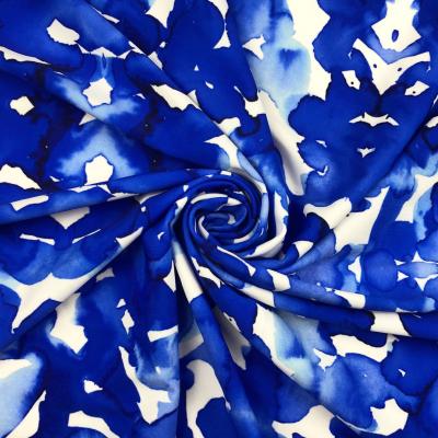 China Hot selling stretch matte multicolor textured soft breathable swimsuit floral printed fabric for beach wear for sale