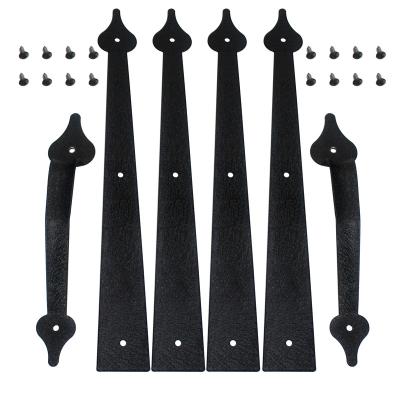 China Modern Garage Cart Door Hinge Handles Hinges Decorative Hardware Kit For Doors Accents Screw Mount for sale