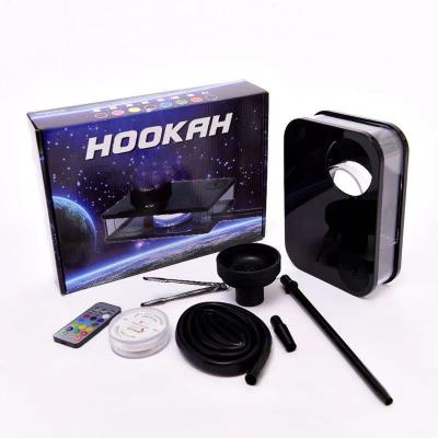 China Wholesale Portable Shisha Tool LED Hookah Shisha Chicha Square Book Smoking Smoking Shape With Remote Hookah Set Nargile Hookah for sale