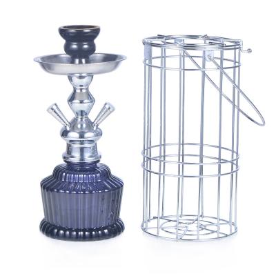 China Smoking in Modern Glass-metal Black Blue Smoking Set Wholesale Accessories Hookah Stream for sale