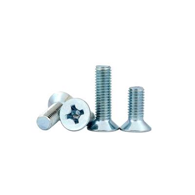 China Good Quality Stainless Steel Flat Cross Flat Head Screws With Galvanized Color for sale