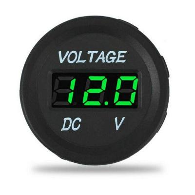 China Single Car Bus Boat Marine Motorcycle DC 12v LED Digital Display Voltmeter Car Battery 4X4 Voltage Meter Measure Monitor For Motorcycle/Car/Boat/ATV/UTV for sale