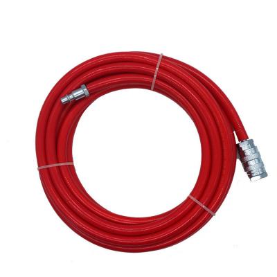 China 1/4 Inch X.25 Feet Reinforced PVC Air Hoses 300 PSI Air Compressor Hose With 1/4