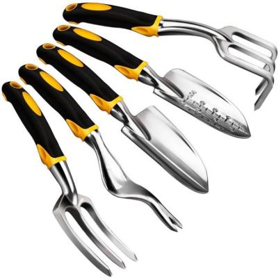 China Low Moq Wholesale Gardening Digging Tool Kit 5 PCS Non-Slip Ergonomic Handle Garden Heavy Duty Tools and Equipment Garden for sale