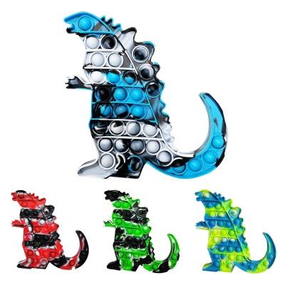 China Handheld Dinosaur Godzilla Train Sensory Toys Sensory Toys Pushing Noise Bubble Silicone Decompression Toys For Kids for sale