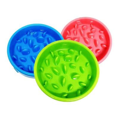 China Colorful Plastic Pet Bowl Dog Anti-Clog Slow Feeding Bowl Pet Viable Plastic Pet Slow Feeder Bowl for sale