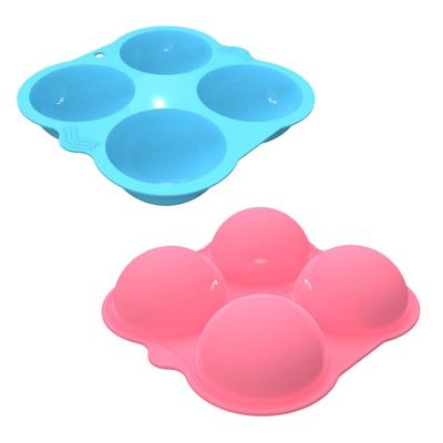 China Viable Baking Tools Cake Semi Silicone Mold 7 Holes Sphere DIY Dessert Molds Semicircular Chocolate Cake Tins for sale