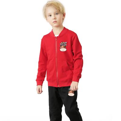 China OEM ODM autumn boys girls cartoon zipper sweatshirt baseball casual jacket outwear kids clothing set for sale