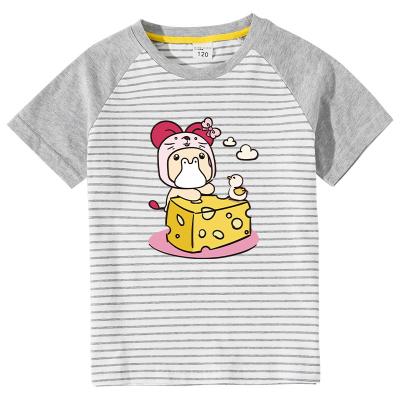 China SHAPE DUCK Cartoon Children's Summer T-shirt Boys QUICK DRY Kid Collection And Girl's Light On Short Sleeve T-shirt for sale