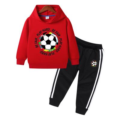 China Office Spring Autumn Children Boys Hoodies Football Kids Boys Casual Sweatshirt Set for sale