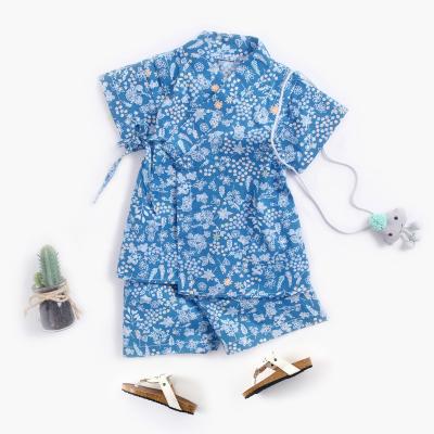 China Anti-Shrink In Summer Running Cotton Flower T-shirt Baby Newborn Infant Short Unisex Baby Clothing Sets for sale