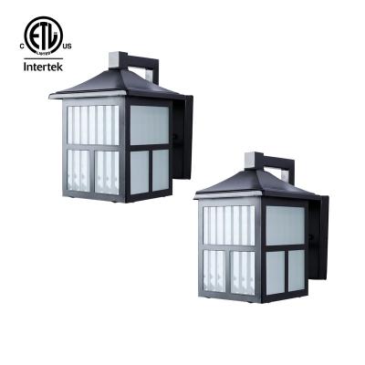 China Wholesale Good Quality Induction Outdoor Led Wall Light Outdoor Garden Street Yard Outdoor Light Control Waterproof Outdoor LED Wall Lantern 2PK for sale