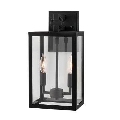 China EUROPEAN Outdoor Wall Mounted Sconce Light Fixture Medium Side Finish Electric Black Wall Lantern Cover for sale