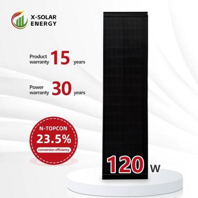 China Black Solar Panel Flat BIPV Roof Tiles Double Glass 120W Sustainable Material for sale