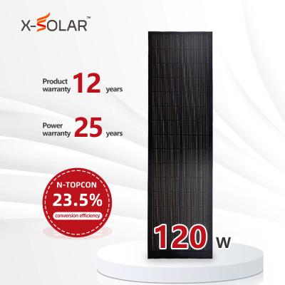 China Potência máxima 120W BIPV telhas de telhado Sistema de energia solar leve personalizado à venda