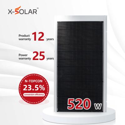 China 520W BIPV Solar Panels Open Circuit Voltage 48.65V Color Steel Roof Solar Panels for sale