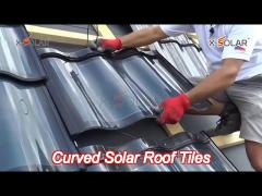 50 watt curved solar roof tiles photovoltaic solar module tiles high efficiency