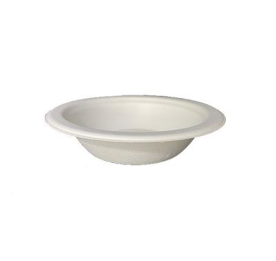 China Best Hot Selling Pricesugarcane Fiber Pulp Microwavable Bowl 16oz 480ml Shallow Round Bowls Wide-mouthed Bowl for sale