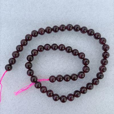 China Polished Beads Strand Garnet 8MM Natural Stone Beads Loose Gemstones For Jewelry Making Natural Gemstone Bracelet for sale