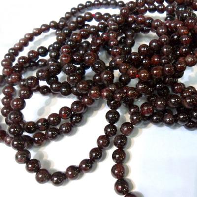 China Polished Beads Strand Garnet 8MM Natural Stone Beads Loose Gemstones For Jewelry Making Natural Gemstone Bracelet for sale