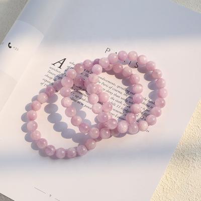 China Gemestone Beads Natural Round Crystal Kunzite Stone Beads Bulk 8MM Natrual Gemstone Supplier for sale