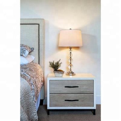 China Modern Design Eco - Friendly Cheap Storage Bedside Table With 2 Drawer Cabinet for sale