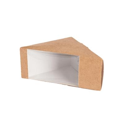 China Biodegradable Wholesale Disposable Folding Envelope Corners Coated Kraft Paper Sandwich Package Box With Window for sale