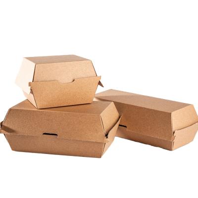 China Hot Selling Fried Chicken Personalized Disposable Biodegradable Eco-friendly Lunch Paper Takeout Brown Boxes for sale