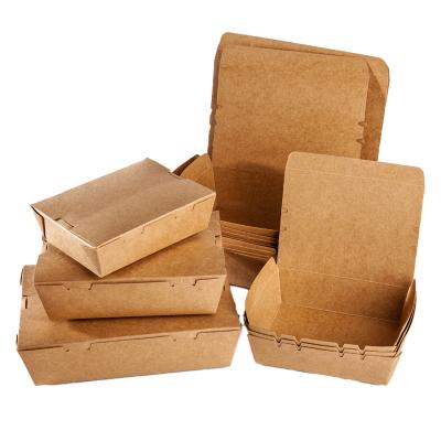 China Wholesale Custom Biodegradable Packing Eco Friendly Portable Fast Food Double Wall Wrapping Paper Lunch Box For Store for sale