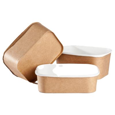 China Waterproof Fast Food Snack Boxes Wholesale Packaging White Lunch Place Customization Lunch Place Takeout Paper Bowls for sale