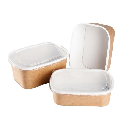 China Environmental protection food packaging craft waterproof disposable paper material hot paper box with lid for sale