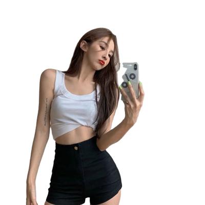 China New vintage X02049 INS stretch hip denim shorts women waterproof tight summer slimming legs long a hot pants tide for sale