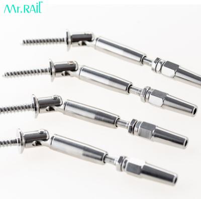 China Modern Stainless Steel Quick Delay Fittings 316 Wood Adjustable Lock Screw Terminal End Cable Railing Tensioner 1/8