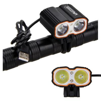 China Plastic Rechargeable LED Bicycle Light Headlight Mountain Bike Night Riding LED Headlight Strobe Light Scooter Accessory for sale